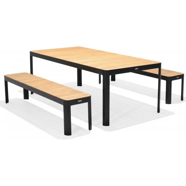 Portals spisegruppe 21 - Sort/teak Portals spisegruppe 21 - Sort/teak