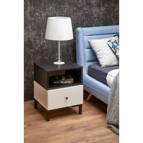 Chantelle nattbord - Hvit/svart