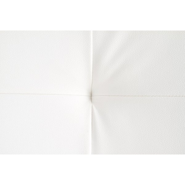 Klara sengeramme og hodegavl - Hvitt økoskinn Klara sengeramme og hodegavl - Hvitt økoskinn