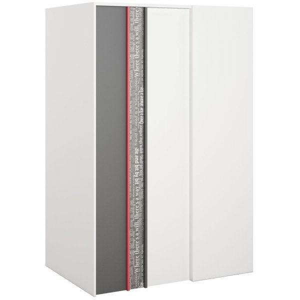 Jacklyn garderobe - Hvit/graphite - Venstrevendt