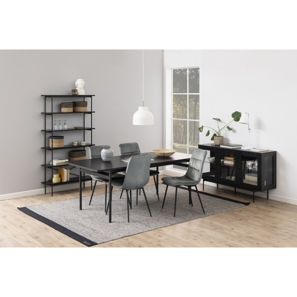 Angus bokhylle 172 cm - Sort