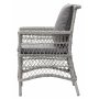 Utendrsgruppe; 4 stoler og spisebord 110 cm gr/rotting - Jacksonville/Provence