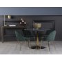Plaza spisegruppe, marmorbord med 4 st Plaza flyelstoler - Grnn/Gr/Messing