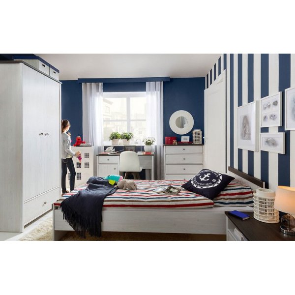 Salvador nattbord - Hvit/svart