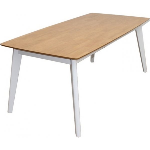 Sarek spisebord 120x75 cm - Hvit / Eik beis
