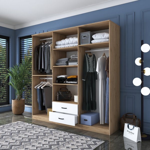 Baden garderobe 11 - Valntt/hvit