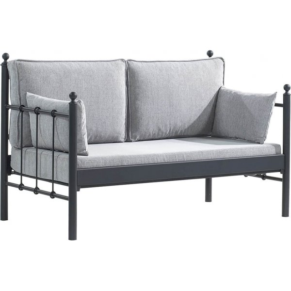 Lala 2-seters utesofa - Svart/ryk