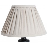 Rund plissert lampeskjerm 13x25x17 cm - Beige lin Rund plissert lampeskjerm 13x25x17 cm - Beige lin