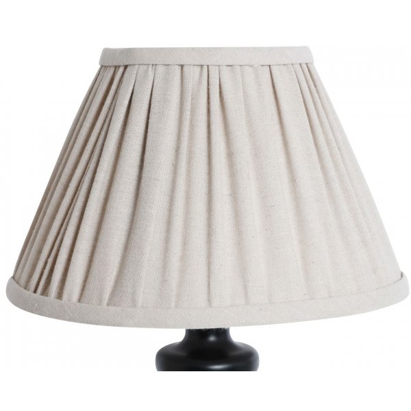 Rund plissert lampeskjerm 13x25x17 cm - Beige lin