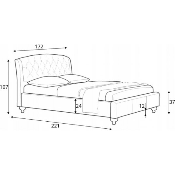 Vektoria Sengeramme og Hodegavl - Hvitt Eco lær Vektoria Sengeramme og Hodegavl - Hvitt Eco lær