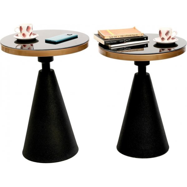 Chalice sidebord sett 50/55 cm - Sort/gull Chalice sidebord sett 50/55 cm - Sort/gull