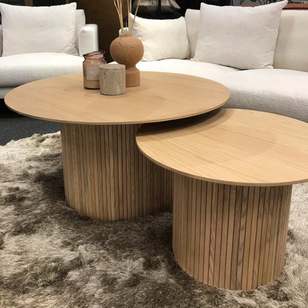 Scarlett salongbord 60 cm - Hvitpigmentert eik