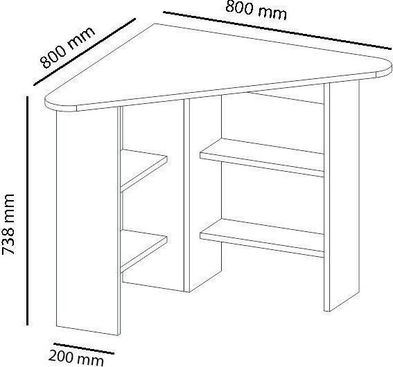 Corner hjørneskrivebord - Valnøtt Corner hjørneskrivebord - Valnøtt