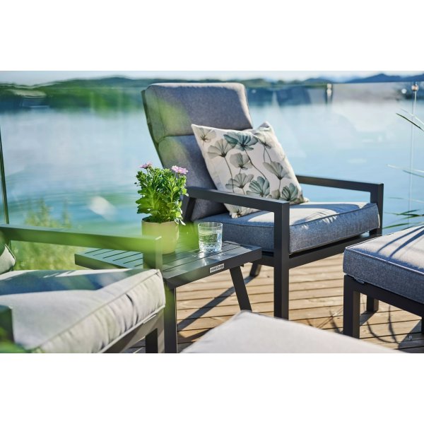 Lerida recliner-sett - Gr� + Tekstilpleie for m�bler