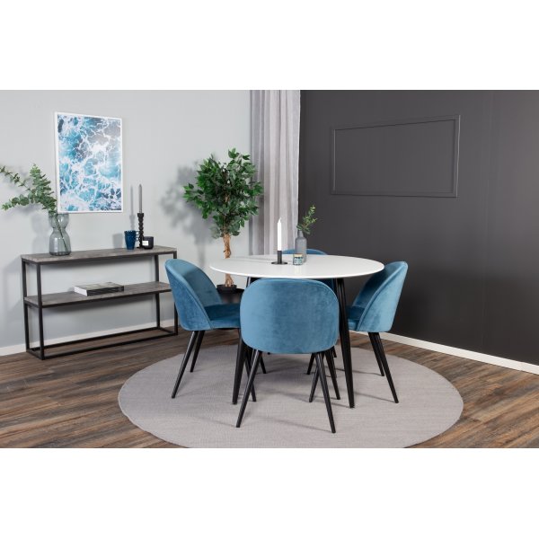Alice spisestol - Blå/svart Alice spisestol - Blå/svart