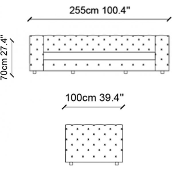 Zeus 3-seters sofa - Grå Zeus 3-seters sofa - Grå