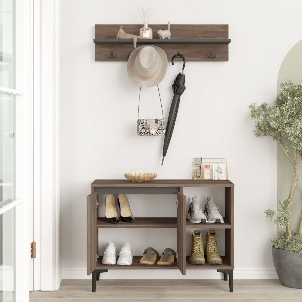 Aristo hallmøbler - Brun/antrasitt Aristo hallmøbler - Brun/antrasitt