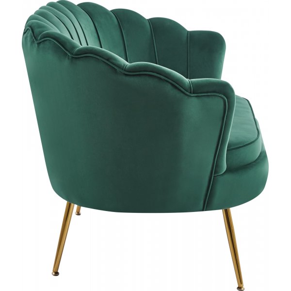 Musslan 2-seters sofa - Grønn / messing Musslan 2-seters sofa - Grønn / messing