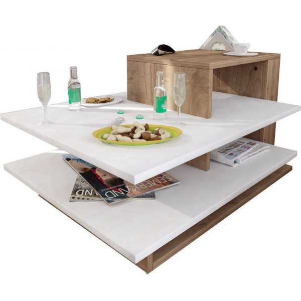 Venus salongbord - Hvit/valnøtt Venus salongbord - Hvit/valnøtt