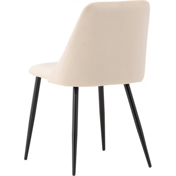 Natt spisestuestol - Beige fløyel/svart Natt spisestuestol - Beige fløyel/svart