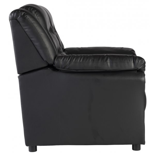 Vera 2-seters sofa i sort PU + M�belpleie Skinnbeskyttelse