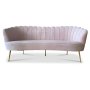 Snckan 3-seter sofa - Rosa flyel / Messing