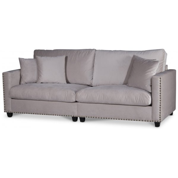 Avenue 4-seters sofa - Beige fløyel Avenue 4-seters sofa - Beige fløyel