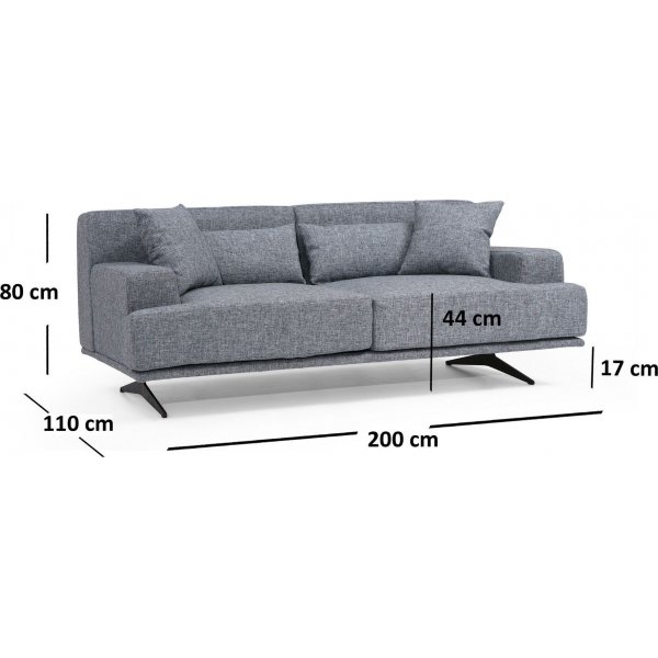 Bentley 2-seters sofa - Gr