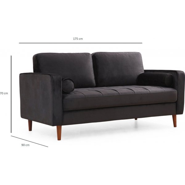 Roma 2-seters sofa - Svart Roma 2-seters sofa - Svart