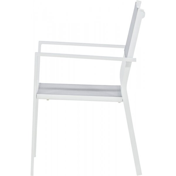 Stabelbar terrassestol hvit/gr� - Copacabana