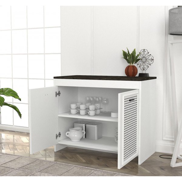 Done skap - Hvit/mørkebrun Done skap - Hvit/mørkebrun