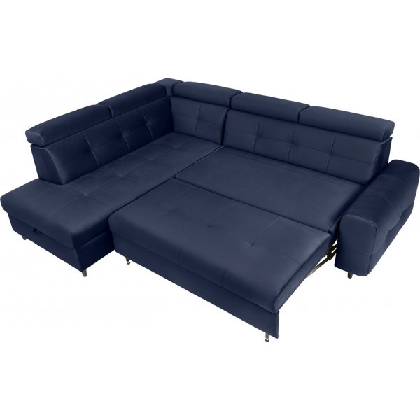 Matras hjørnesovesofa med åpen ende venstre - Blå Matras hjørnesovesofa med åpen ende venstre - Blå