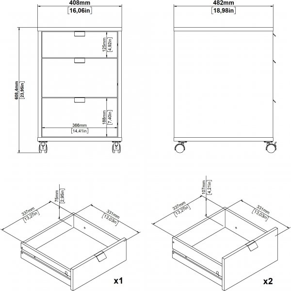 Skiltskuff ildsted - Matt grå/hickory Skiltskuff ildsted - Matt grå/hickory