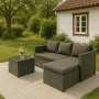 Miami utegruppe sofa med bord - Gr kunstrotting