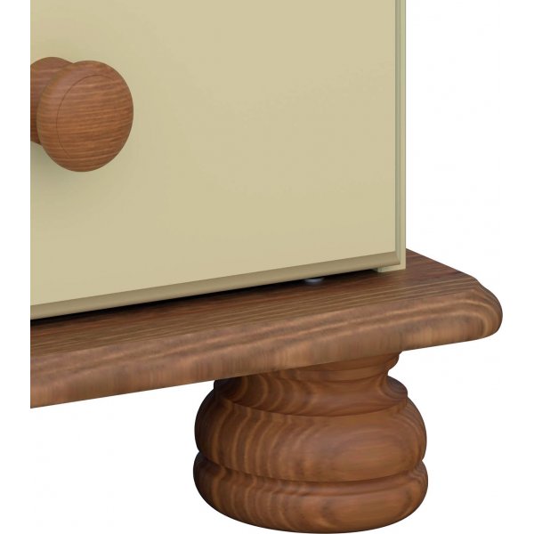 Richmond garderobeskap med 3 d�rer - Brun/kremhvit