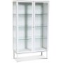 Cliff vitrineskap i metall (highboard) - Hvit / Klarglas