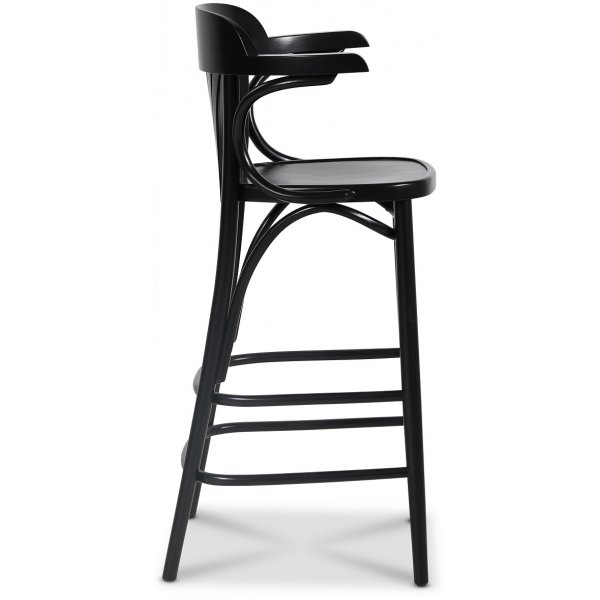 Bøyd tre barstol No 135 - Svart Bøyd tre barstol No 135 - Svart