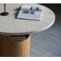 Arto rundt salongbord hyde 60 cm - Eik / Travertin