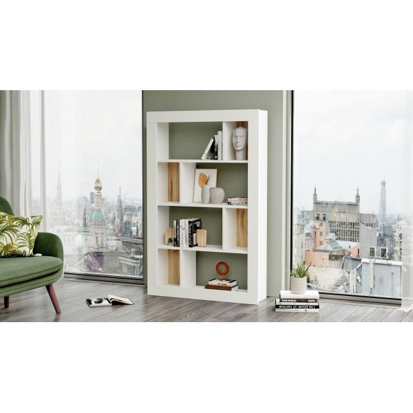 Luvio bokhylle 22 - Eik/hvit