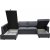 Trn mrkegr sovesofa med oppbevaring U-sofa vendbar + Mbelpleiesett for tekstiler