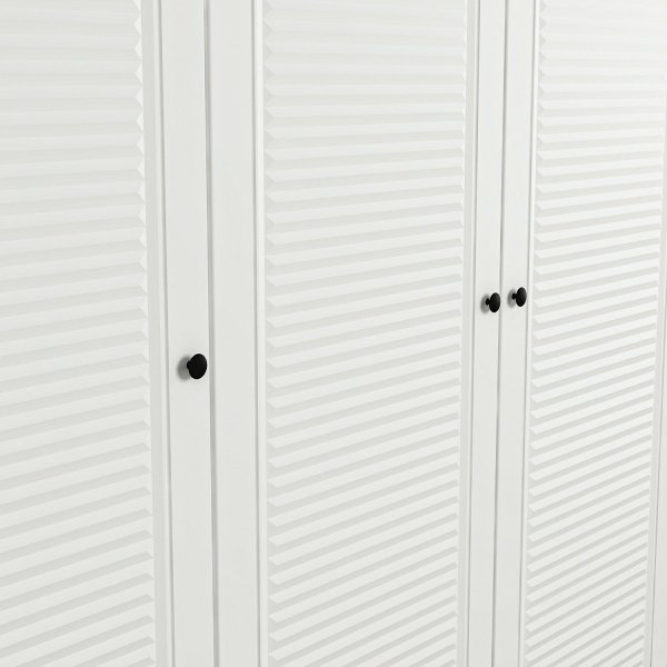 Larett garderobe med overskap, 90 cm - Hvit Larett garderobe med overskap, 90 cm - Hvit