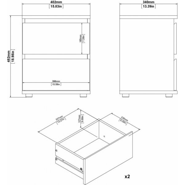 Nova nattbord - Trøffel Nova nattbord - Trøffel