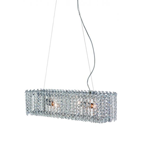 Trollens taklampe - Krom/krystall