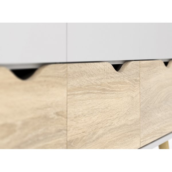 Oslo garderobeskap med 3 d�rer - Hvit/eik