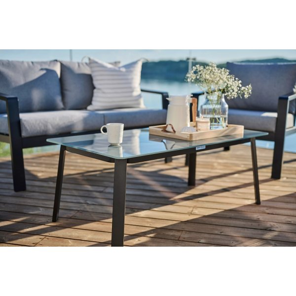 Clyde loungegruppe - Svart + Tekstilrens for møbler Clyde loungegruppe - Svart + Tekstilrens for møbler