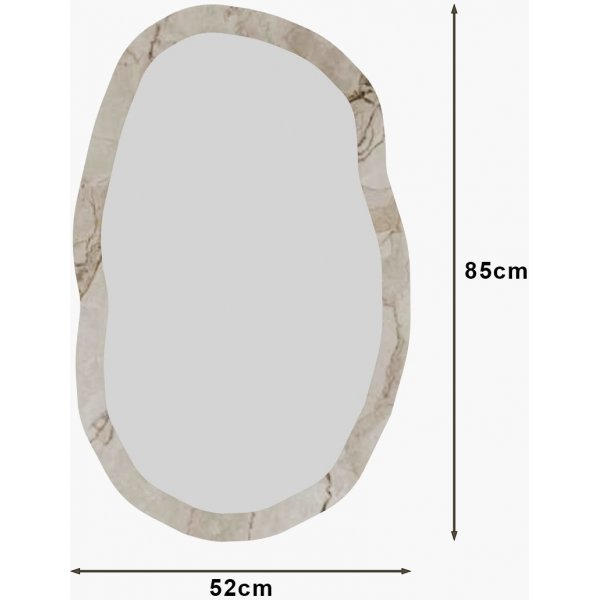 Løst veggspeil - Hvit marmor Løst veggspeil - Hvit marmor