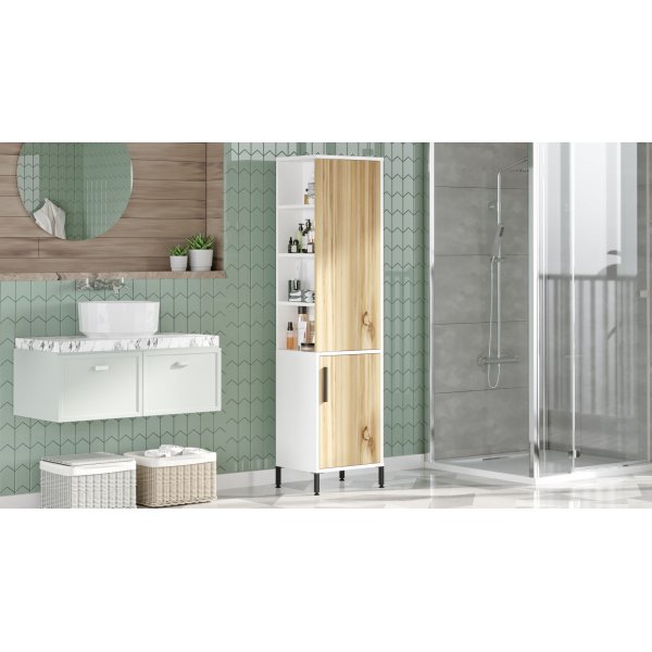 Vitale skap 1 - Valnøtt/hvit Vitale skap 1 - Valnøtt/hvit