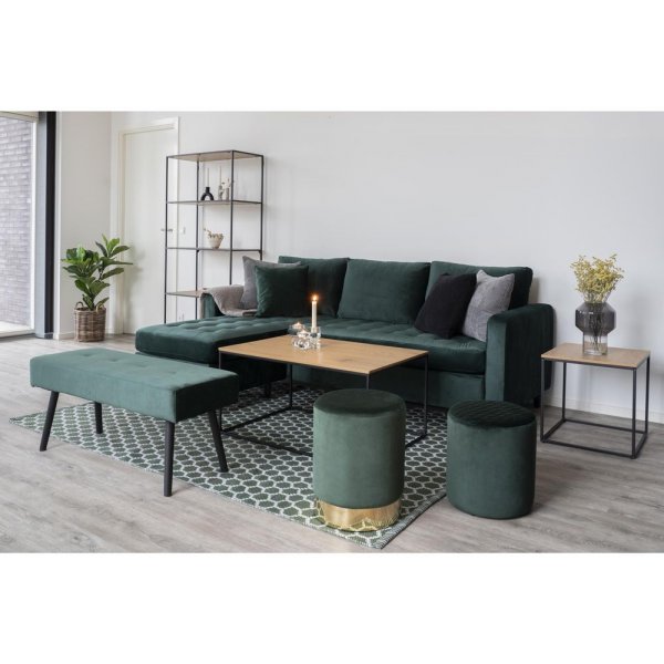 Vita sidebord - svart / eik imitasjon