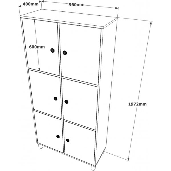 Vilamo skap 61 - Svart