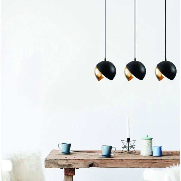 Berkeley taklampe 252-S1 - Sort/gull Berkeley taklampe 252-S1 - Sort/gull